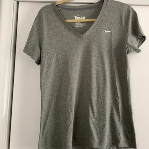 Women’s Nike Gray Dri Fir V Neck